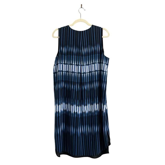Vince Tie Dye Double Layer Silk Shift Dress Size XL preppy chic career Designer - Picture 5 of 9
